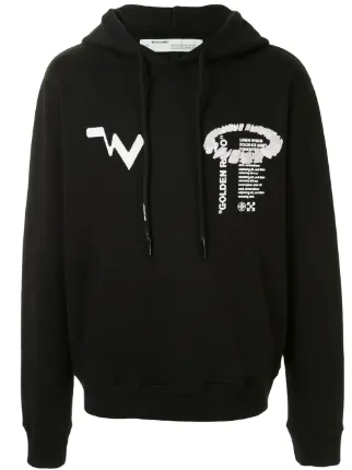 Off white golden discount ratio hoodie black