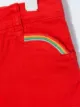 Stella McCartney Kids شورت جينز مطرز بقوس قزح
