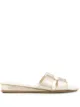 Image 1 of Rodo cut-out metallic sheen sandals