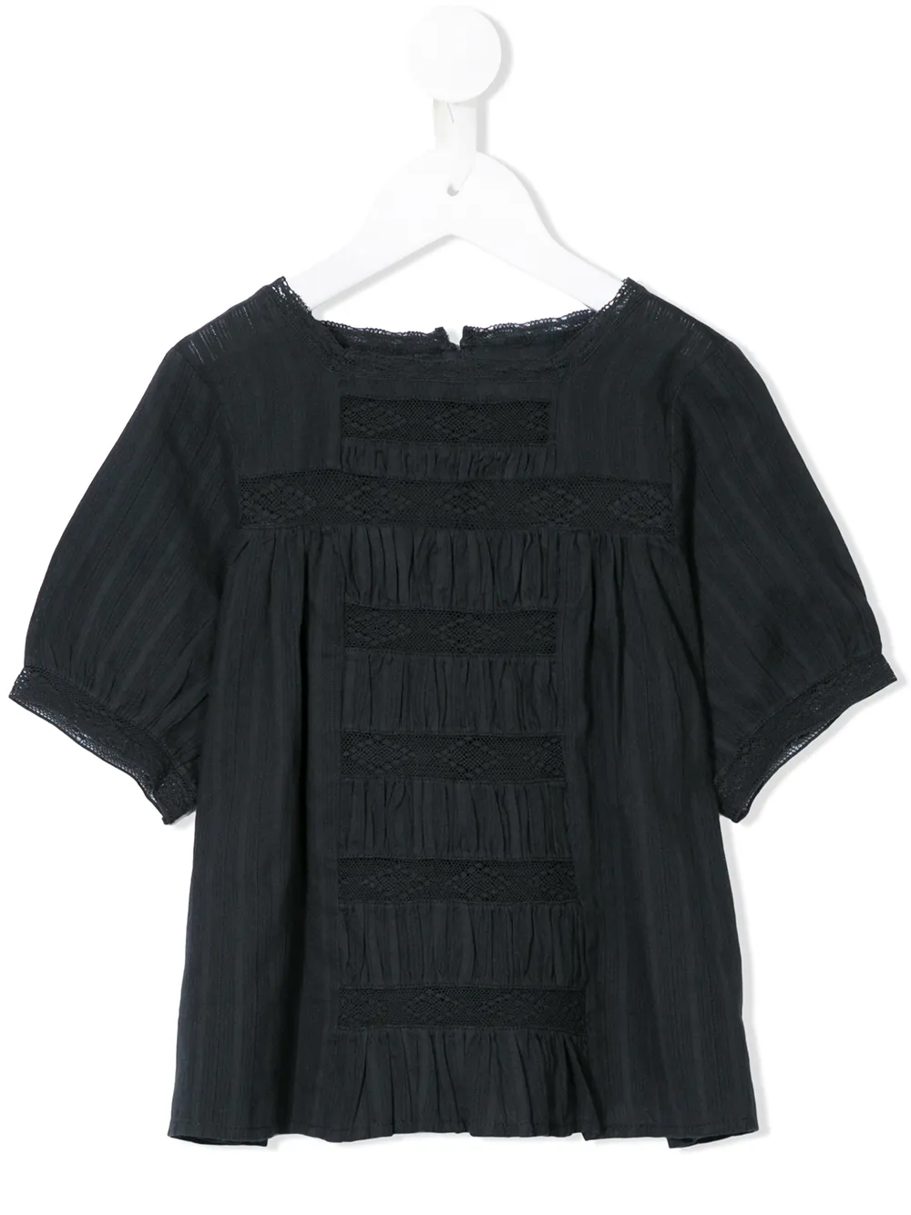 Bonpoint Blouse met kant Zwart
