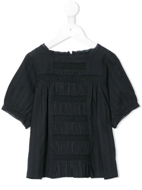 Bonpoint lace insert cotton blouse