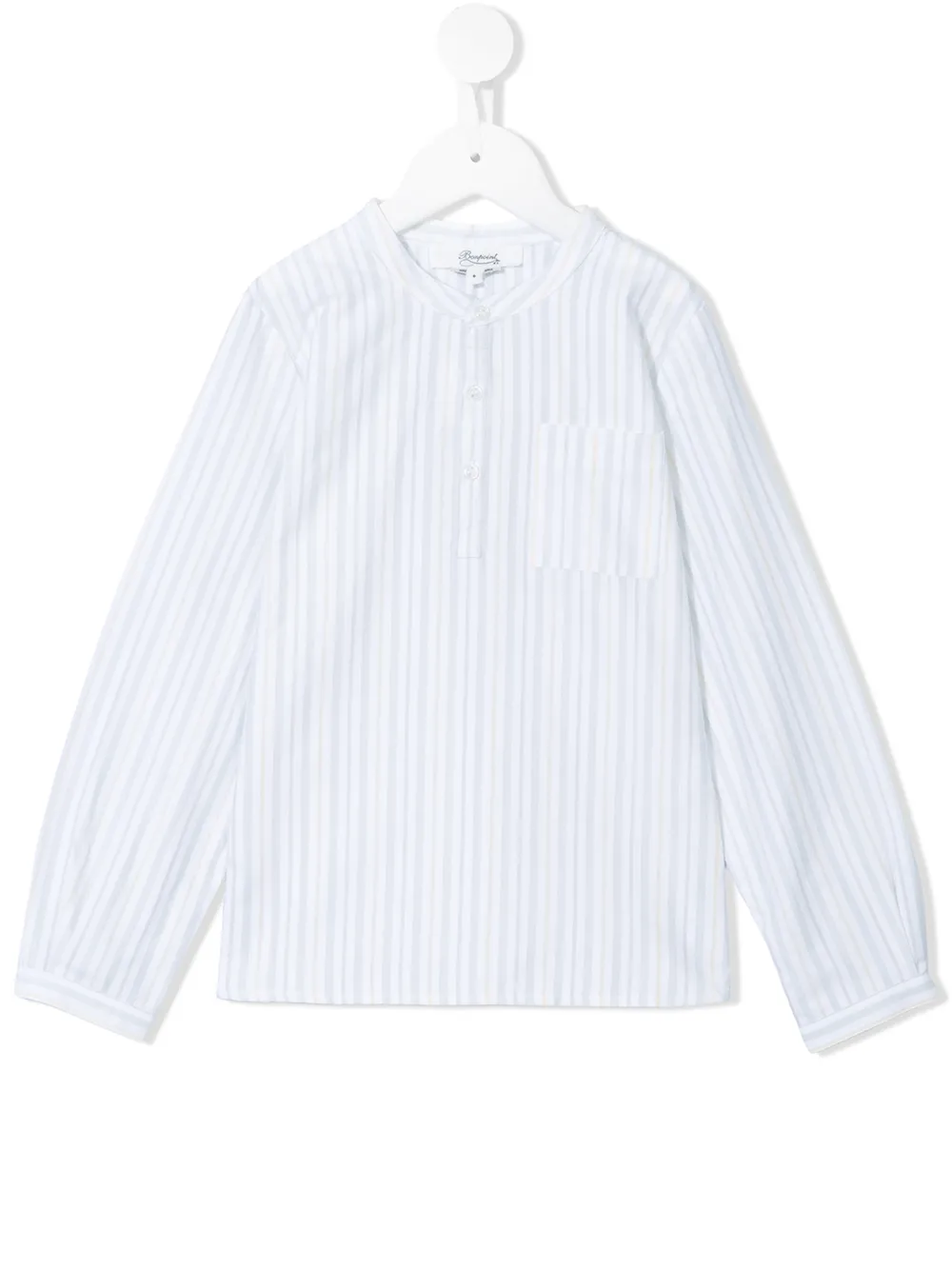 Click to view more detailed imagery on our partner's website Bonpoint Kids' Artiste Striped Shirt In Green