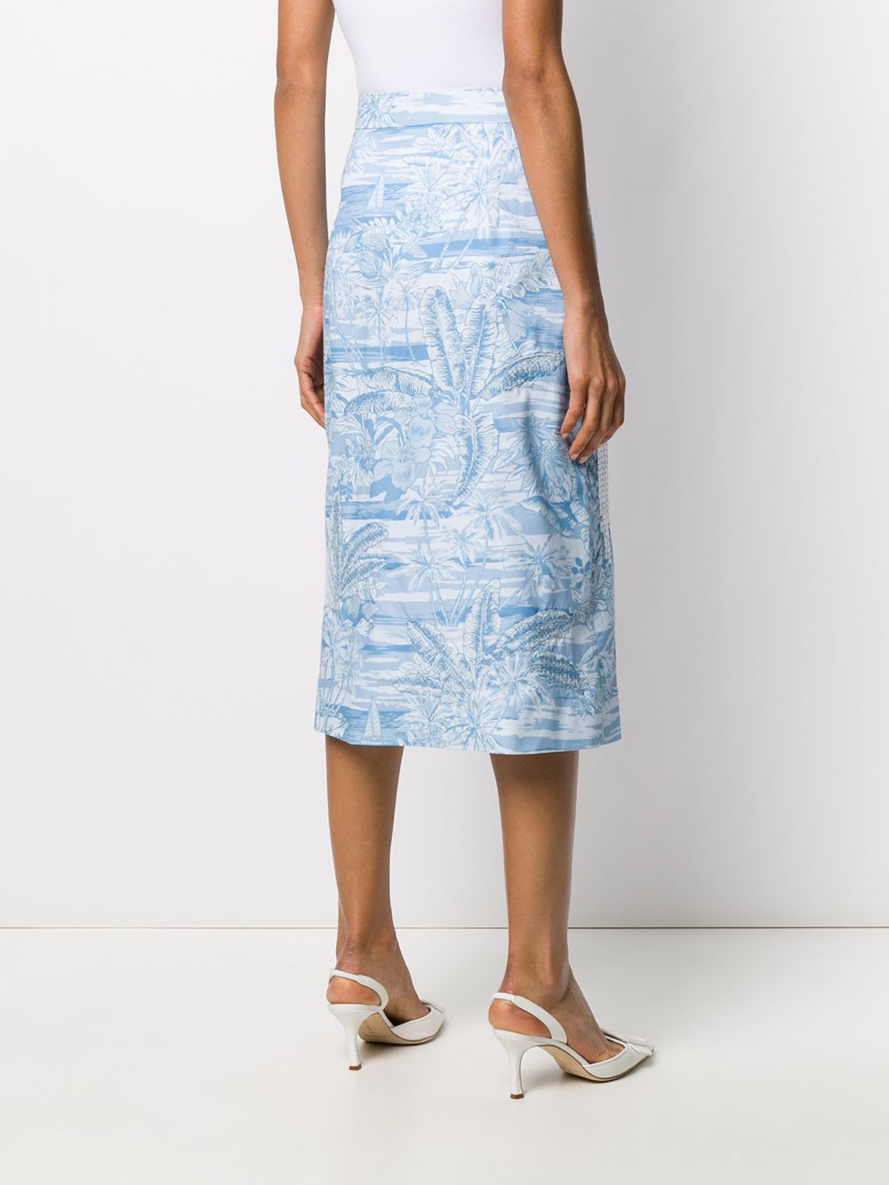 фото Brognano tropical-print a-line skirt