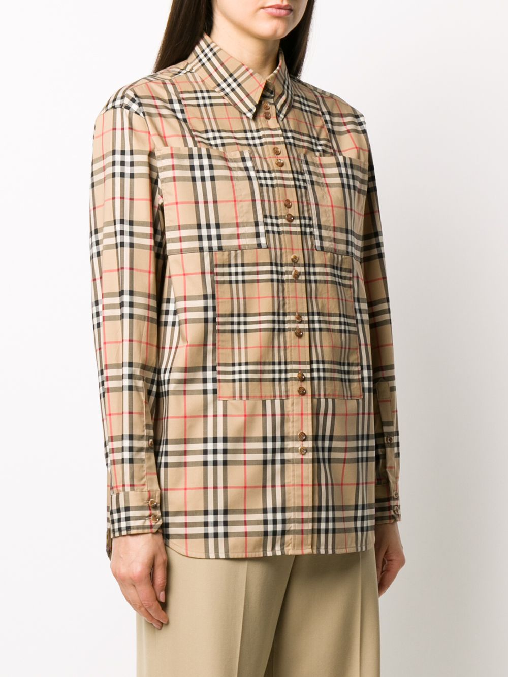 Burberry Contrast Vintage Check Shirt Farfetch 