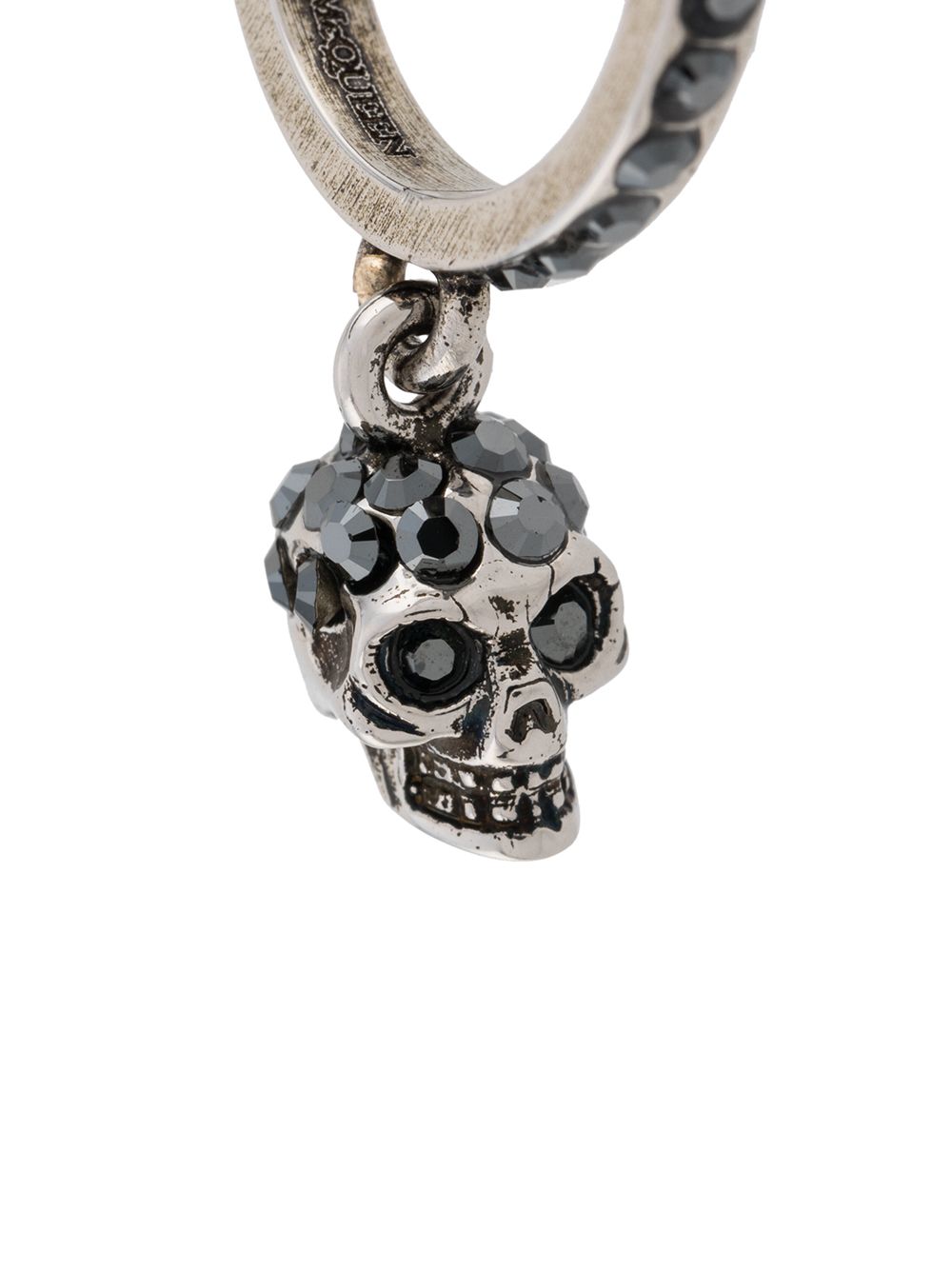 фото Alexander mcqueen серьга с подвеской skull