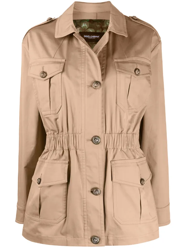 Farfetch Donna Abbigliamento Cappotti e giubbotti Soprabiti Impermeabili Toni neutri Trench con zip 