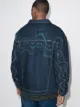 Ahluwalia wave-effect denim jacket