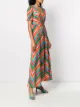 Saloni striped button-up dress