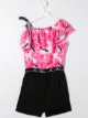 Image 2 of Miss Blumarine asymmetric floral print playsuit