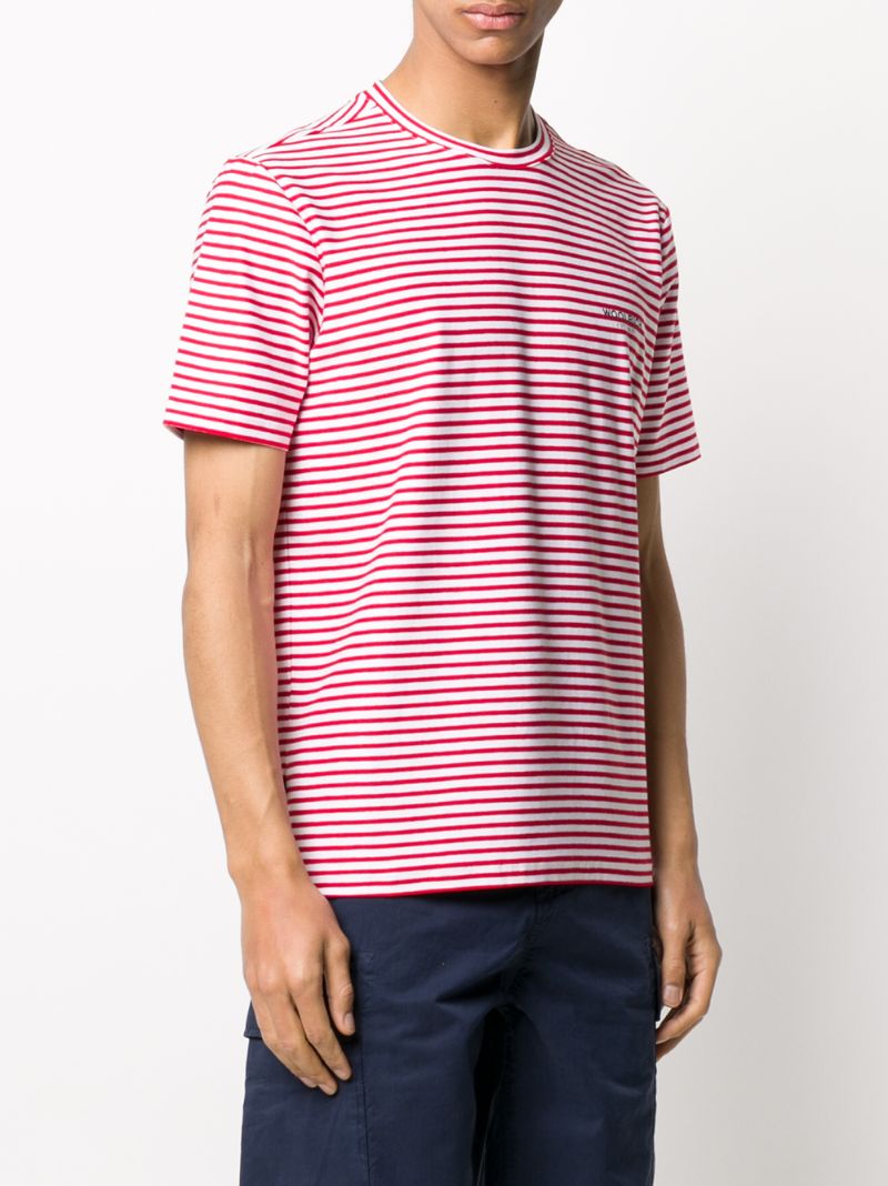 Shop Woolrich Striped Logo T-shirt In White