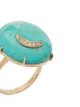 Andrea Fohrman anillo Nebula en oro amarillo de 14kt con diamantes y turquesa