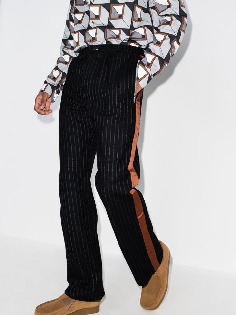 pinstripe drawstring pants