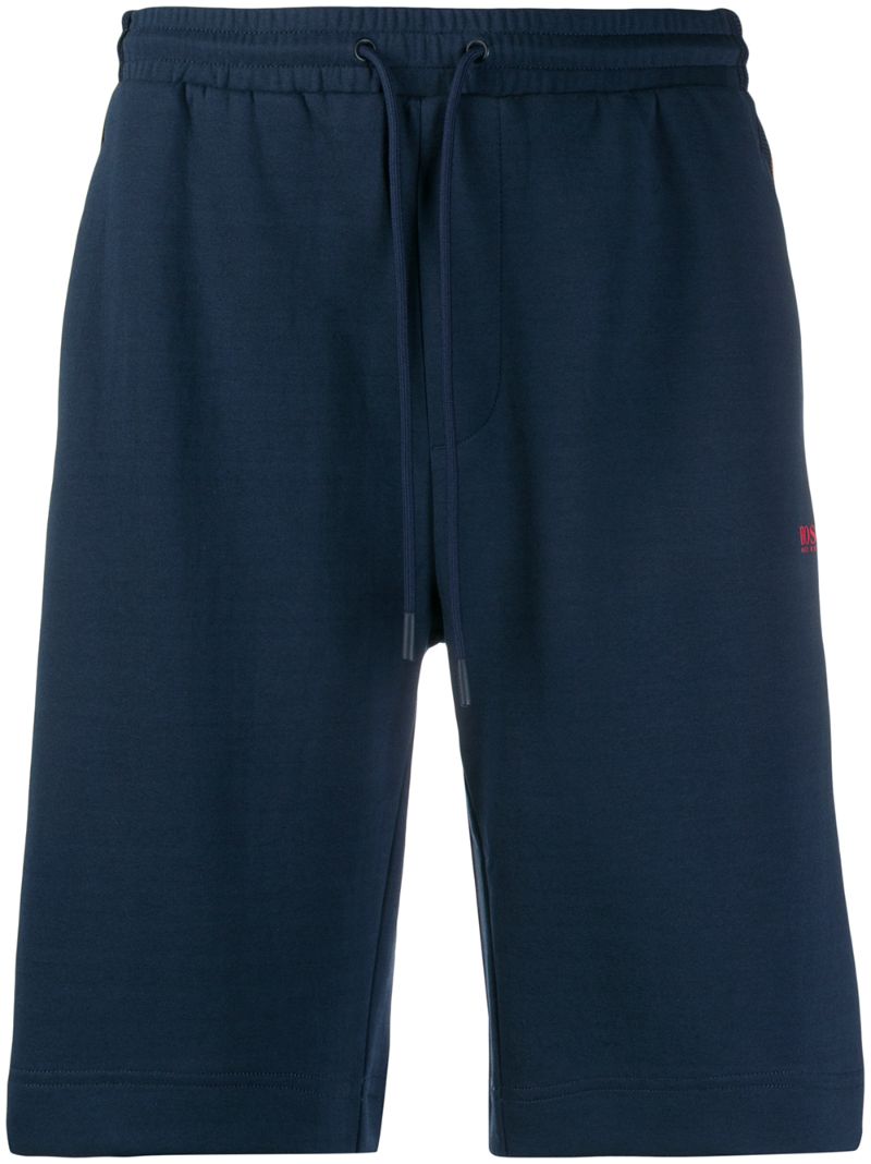 Hugo Boss Side Stripe Track Shorts In Blue