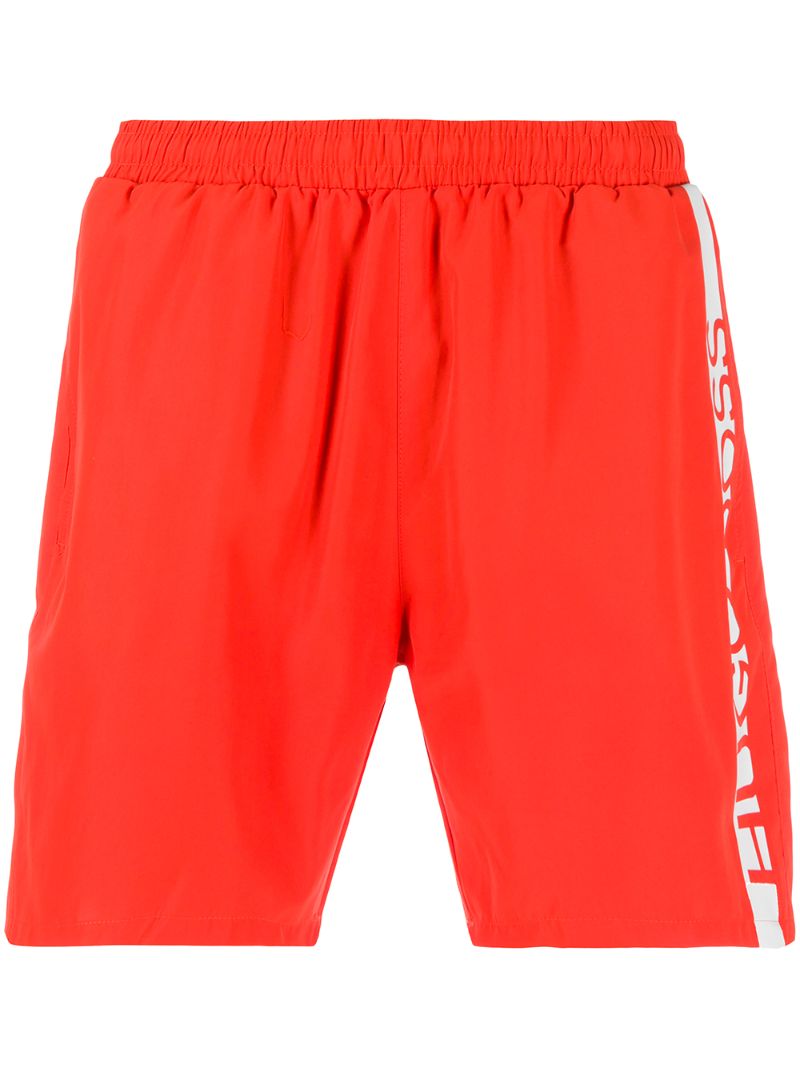 Hugo Boss Dolphin Logo Swim Short In Orange