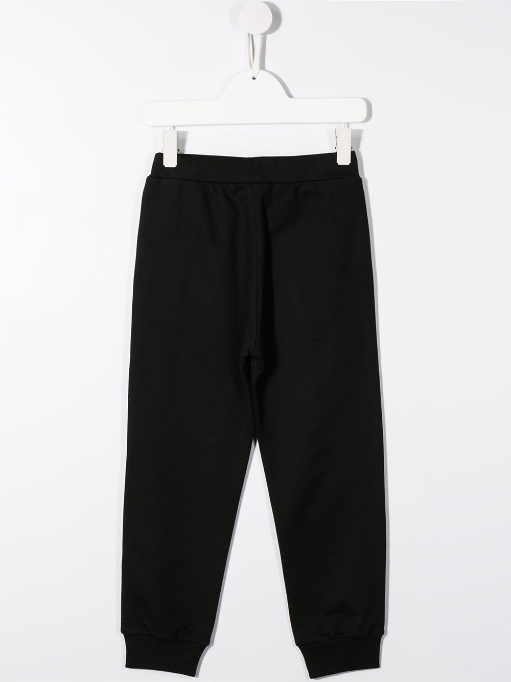 Shop Young Versace Crystal-embellished Joggers In Black