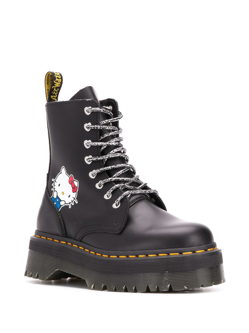 Shop Dr. Martens' Hello Kitty Platform Boots In Black