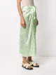 GANNI floral satin wrap skirt