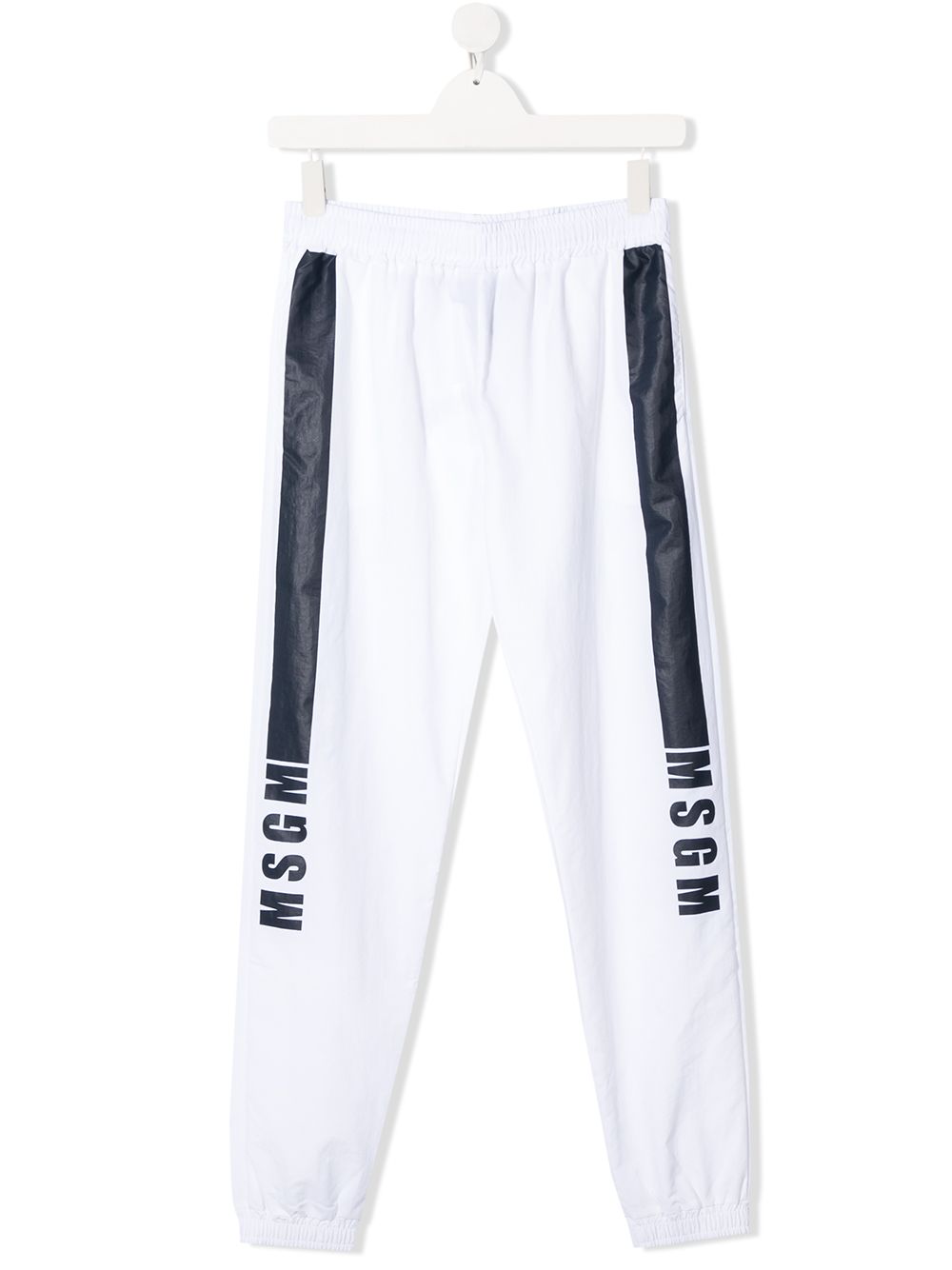 фото Msgm kids teen logo stripe shorts