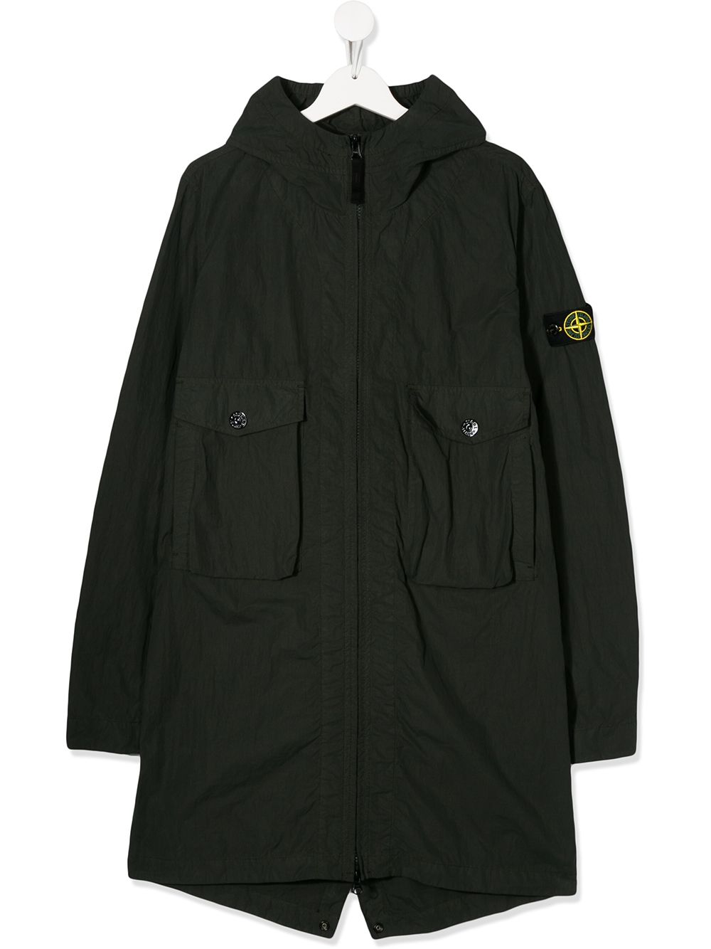 фото Stone island junior плащ с капюшоном