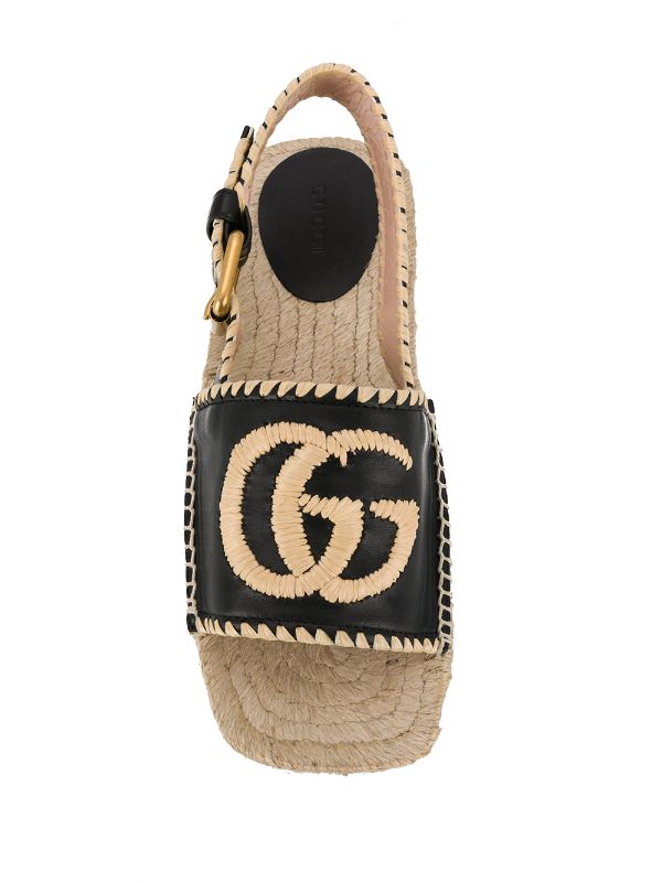 gucci embroidered sandals