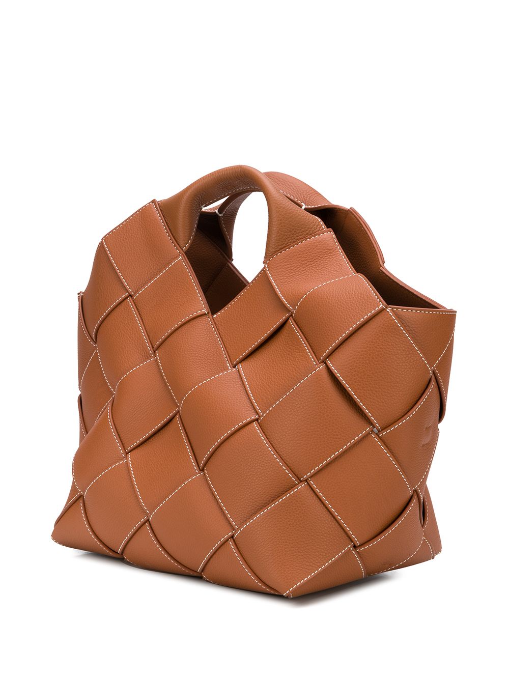 фото Loewe woven leather tote bag