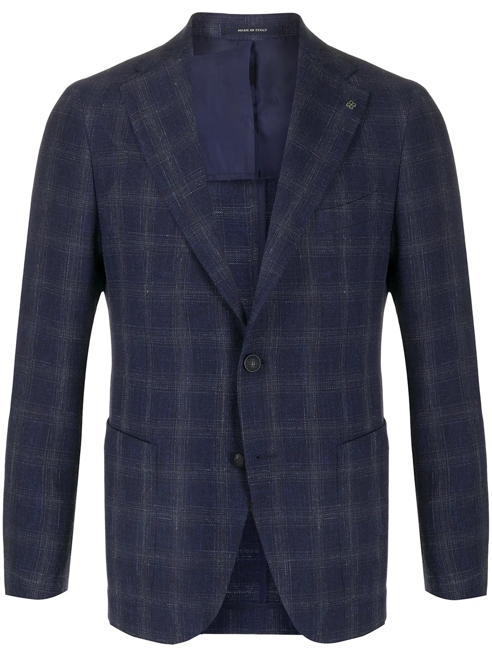 Tagliatore Blazer met tartan ruit Blauw