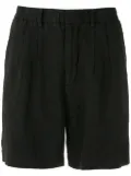 Handred pleated linen shorts - Black