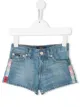 الصورة 1 من Ralph Lauren Kids شورت جينز مزين بخط الشعار