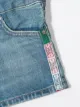 Ralph Lauren Kids شورت جينز مزين بخط الشعار