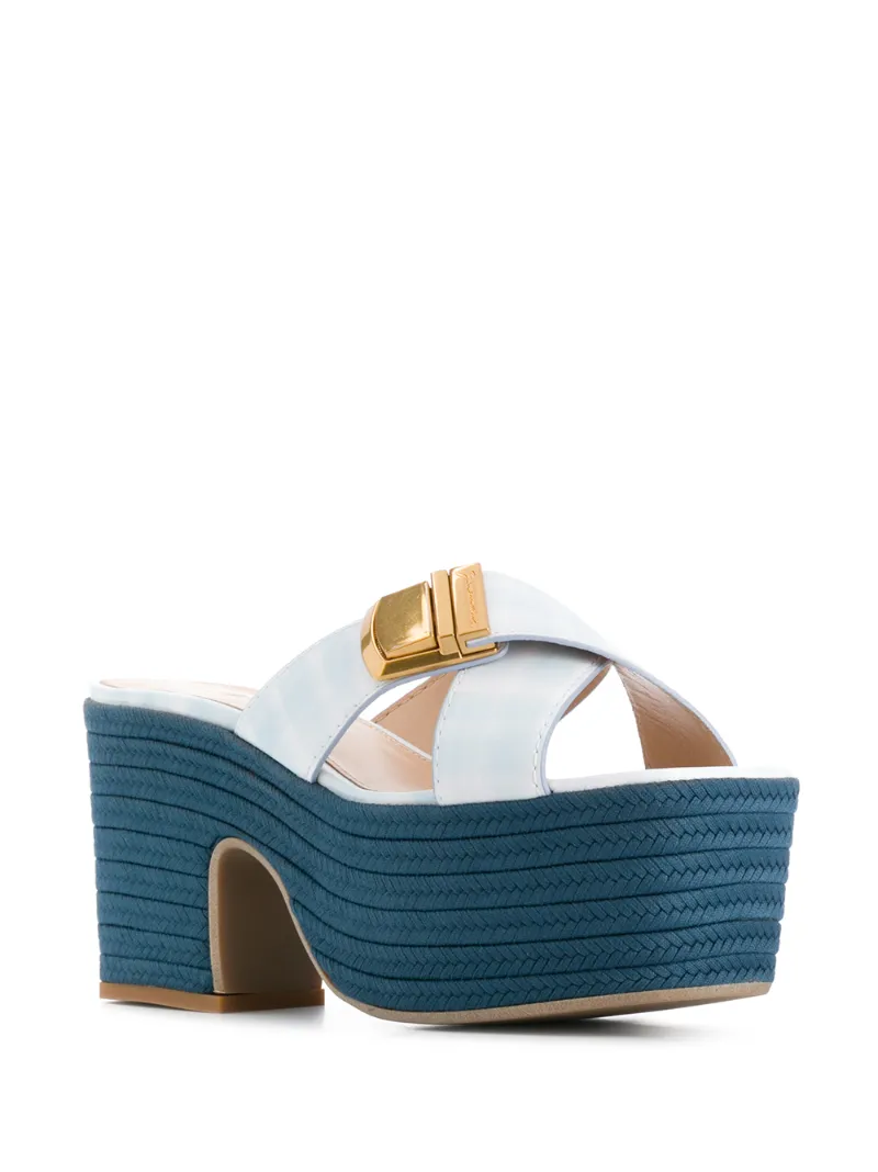 JACQUEMUS TATANES WEDGE MULES