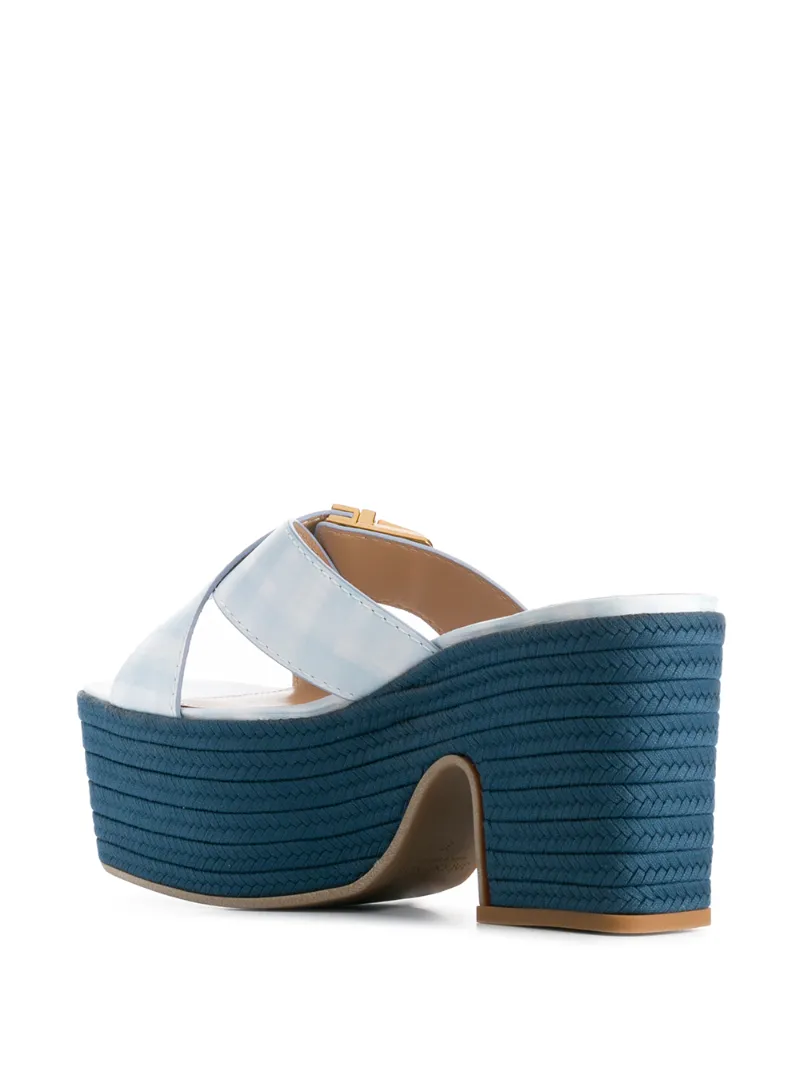 JACQUEMUS TATANES WEDGE MULES