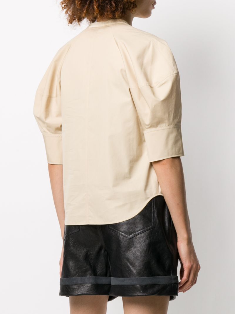 Shop Chloé Puff Sleeves Blouse In Neutrals