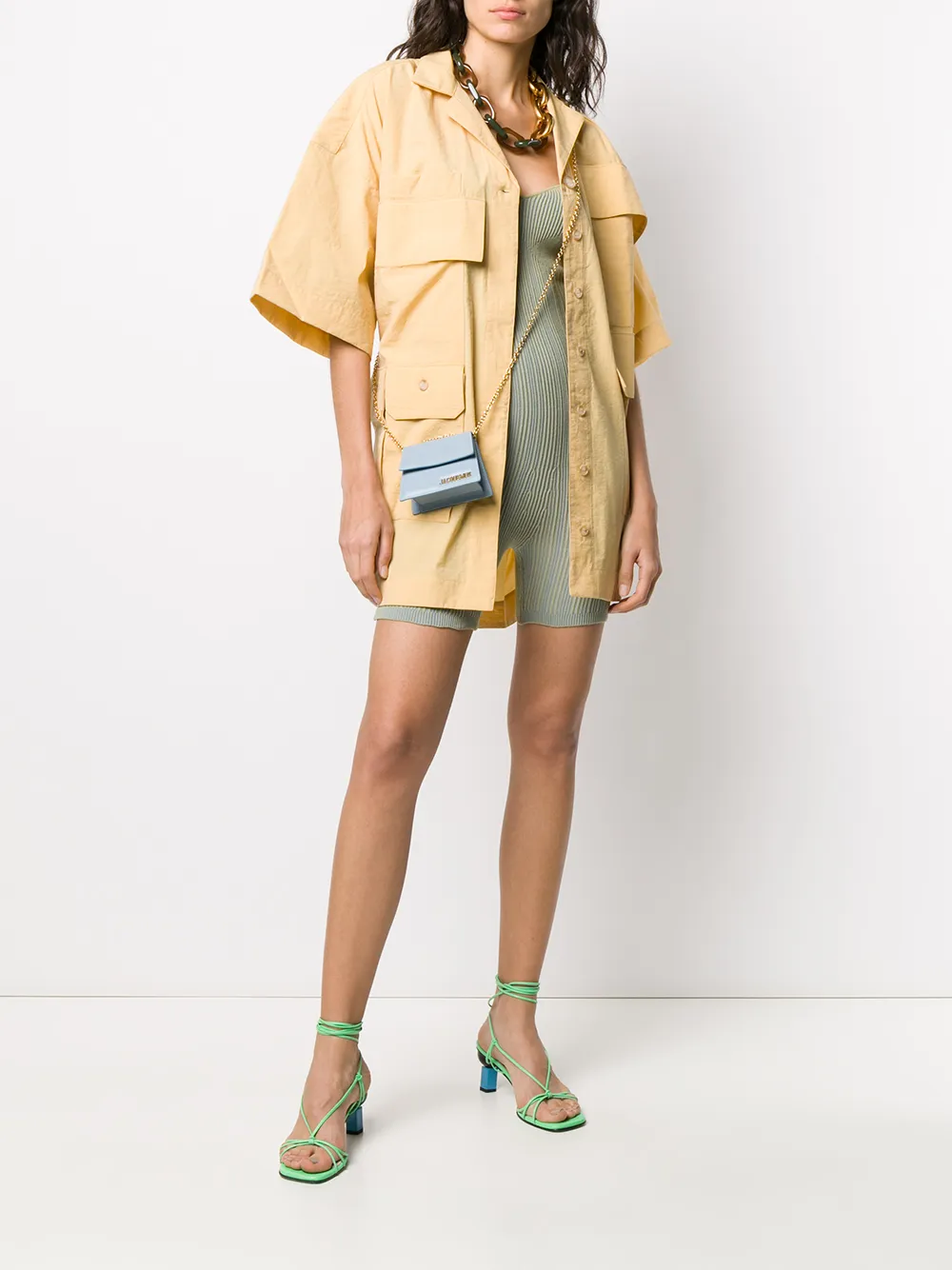 Jacquemus Boxy blousejurk Geel