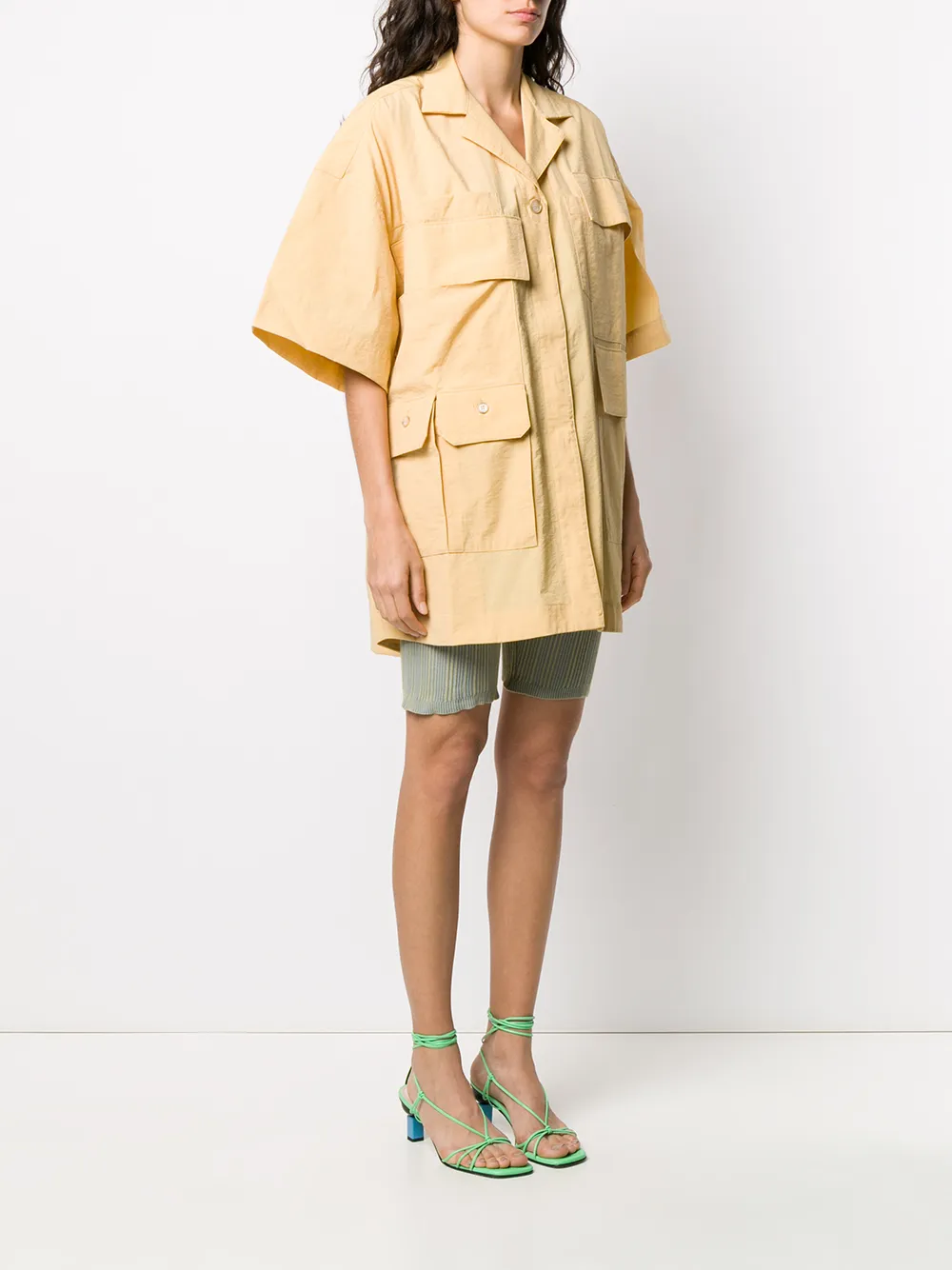 Jacquemus Boxy blousejurk Geel