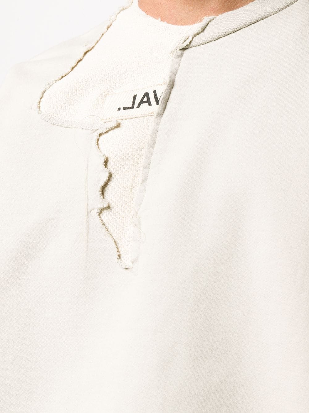 Shop Val Kristopher Distressed Layered Sweatshirt In Neutrals