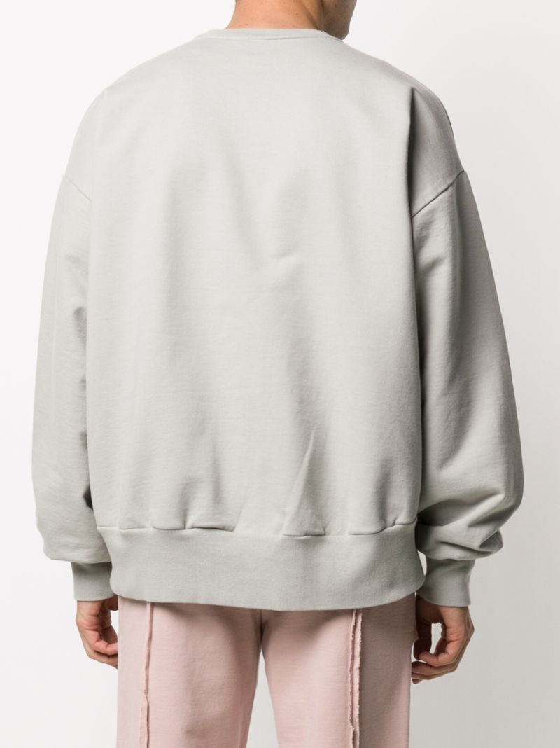 Shop Val Kristopher 0008 Patch Logo Sweatshirt In Grey