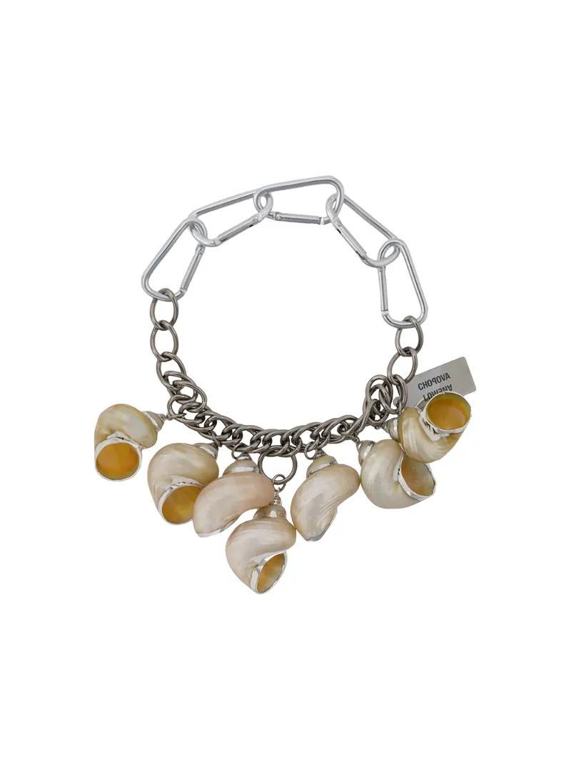 Chopova Lowena Multi-pendant Chunky Necklace In Silver