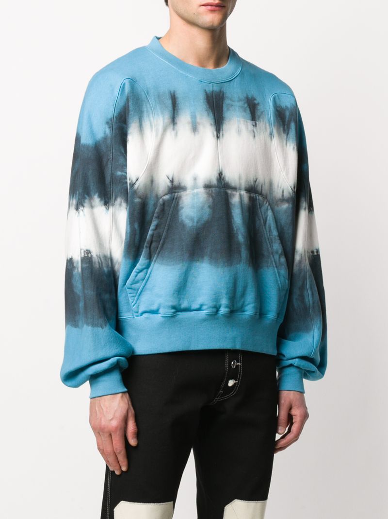 Shop Off-white Arrow Tie Dye Contour Sweatshirt In Blue