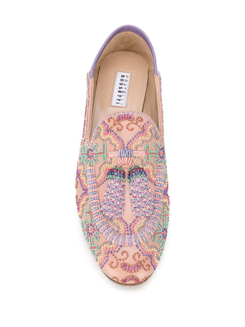 Shop Fratelli Rossetti Loafer Mit Perlen In Neutrals