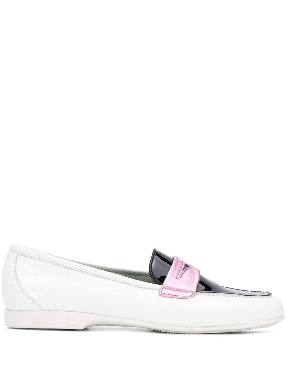 Fratelli Rossetti Colour Block 20mm Loafers In White