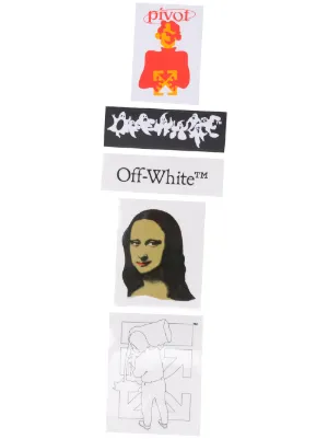 Off-White STICKERS SET - MONALISA BLACK WHITE
