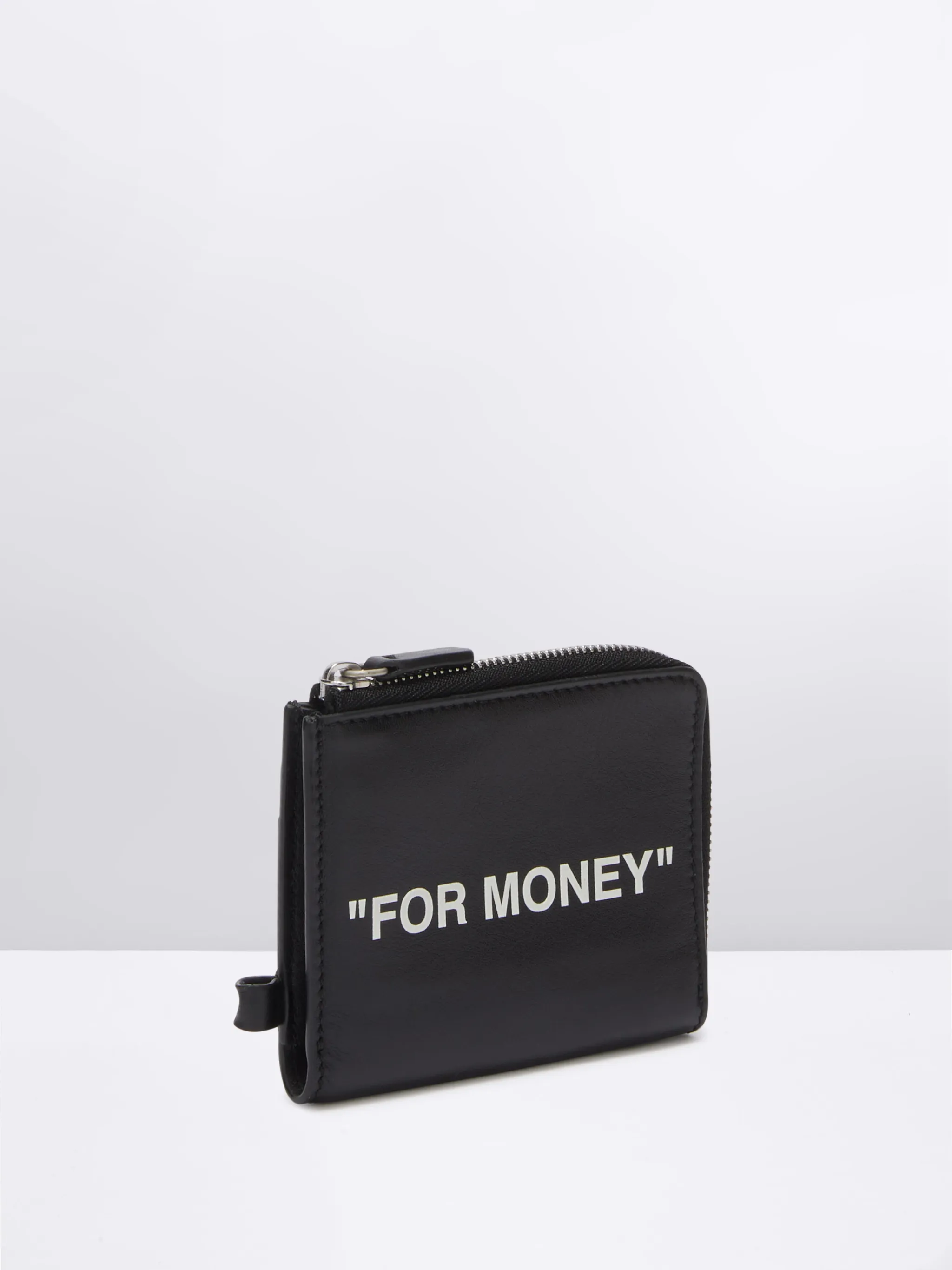 white and black wallet
