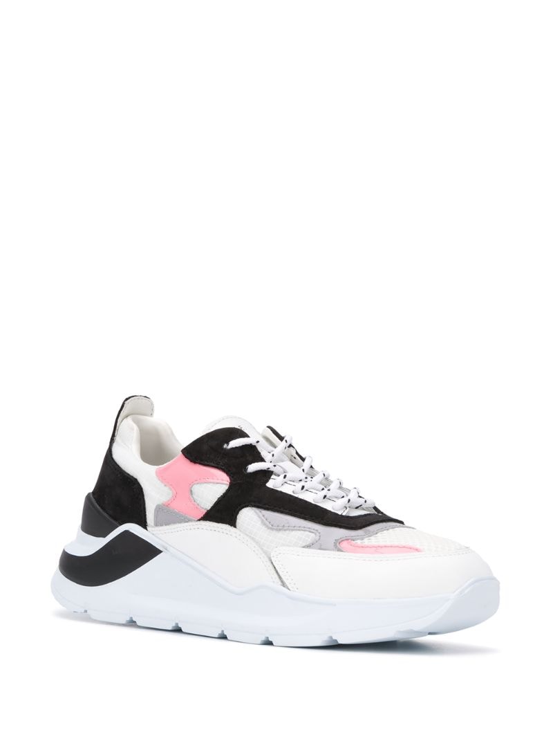 Shop Date Colour Blocked Low Top Sneakers In White