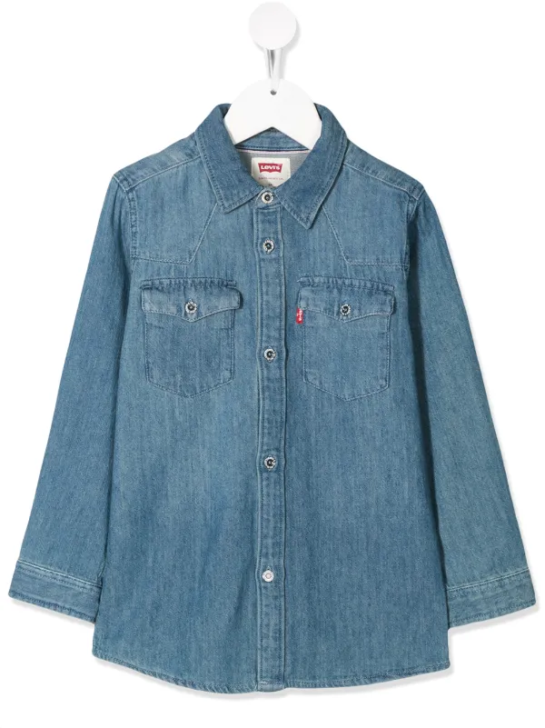 levi denim long sleeve shirt