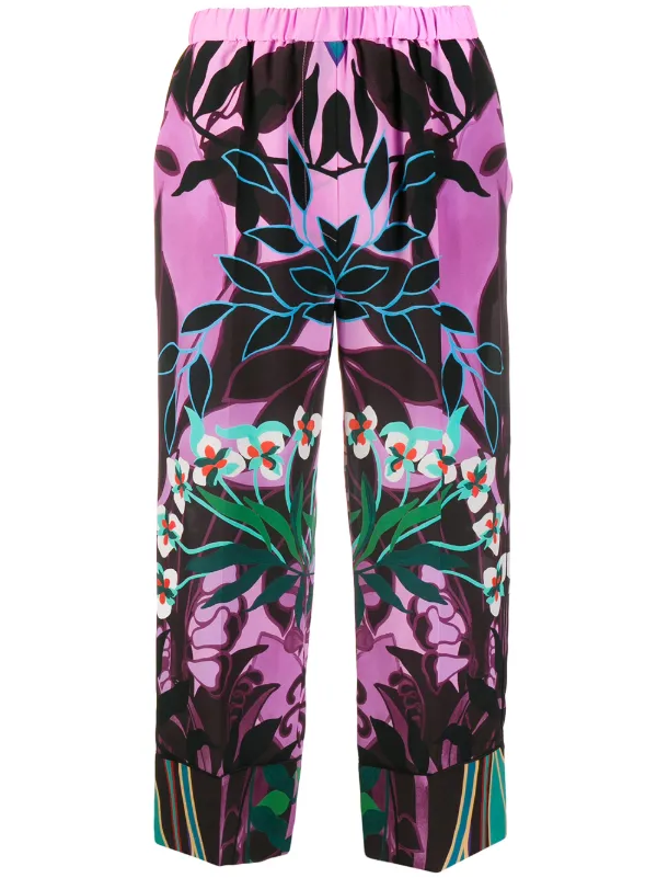 ヴァレンティノ　キュロット Valentino Garavani Mirrored Orchid プリント キュロット