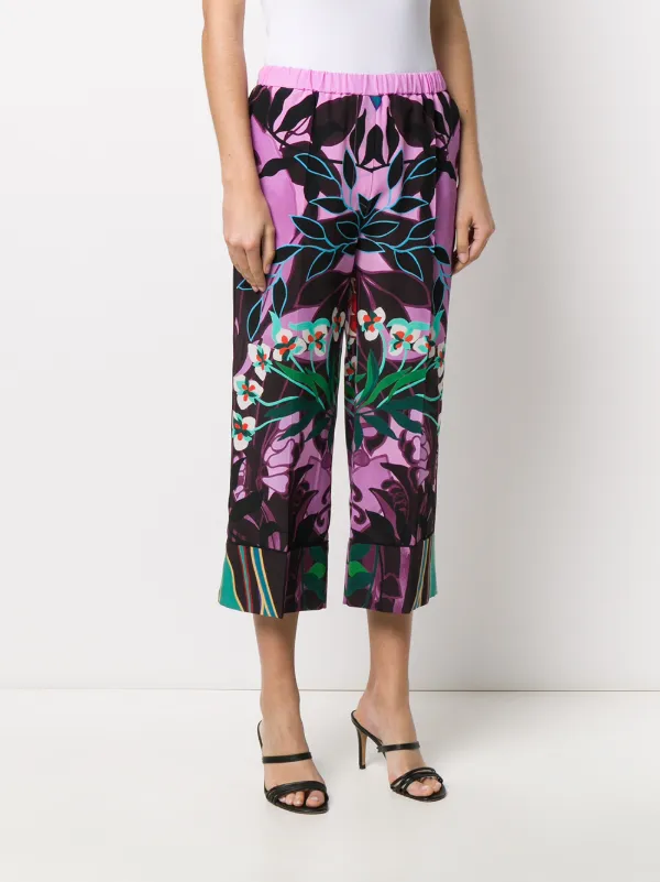 ヴァレンティノ　キュロット Valentino Garavani Mirrored Orchid プリント キュロット