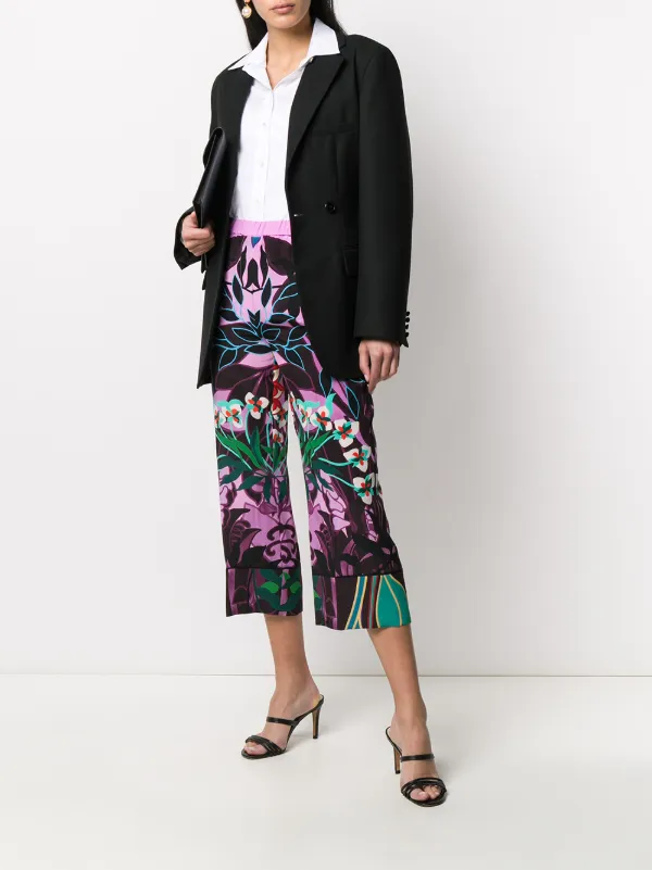 ヴァレンティノ　キュロット Valentino Garavani Mirrored Orchid プリント キュロット