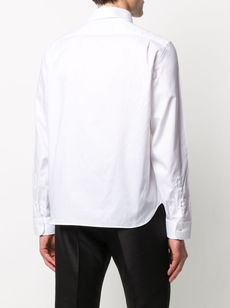 Shop Gucci Oxford College Shirt In White