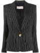 Image 1 of Alexandre Vauthier deep V-neck pinstripe jacket