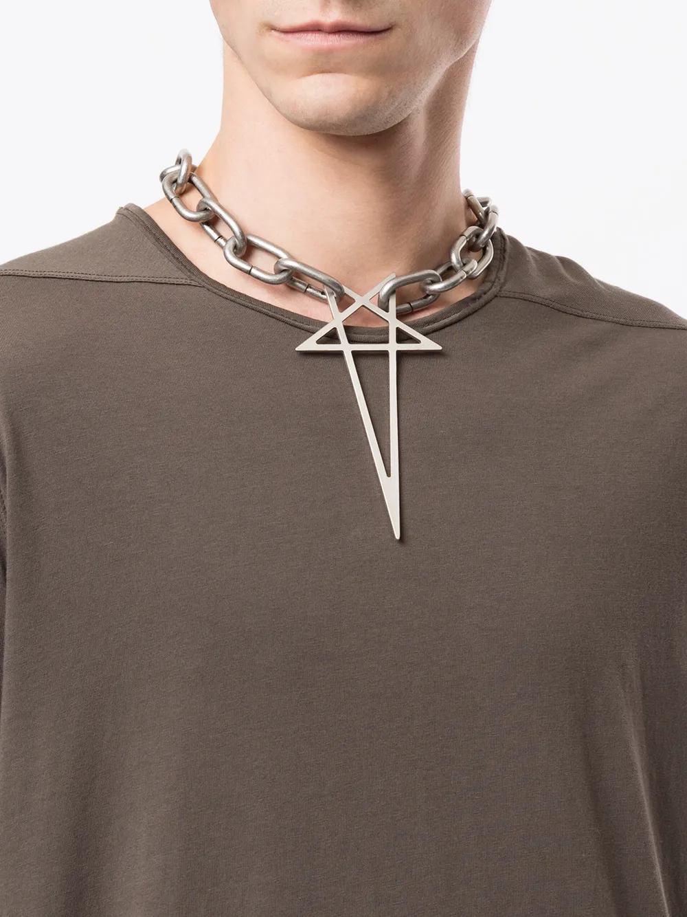 Rick Owens Pentagram Pendant Necklace Farfetch